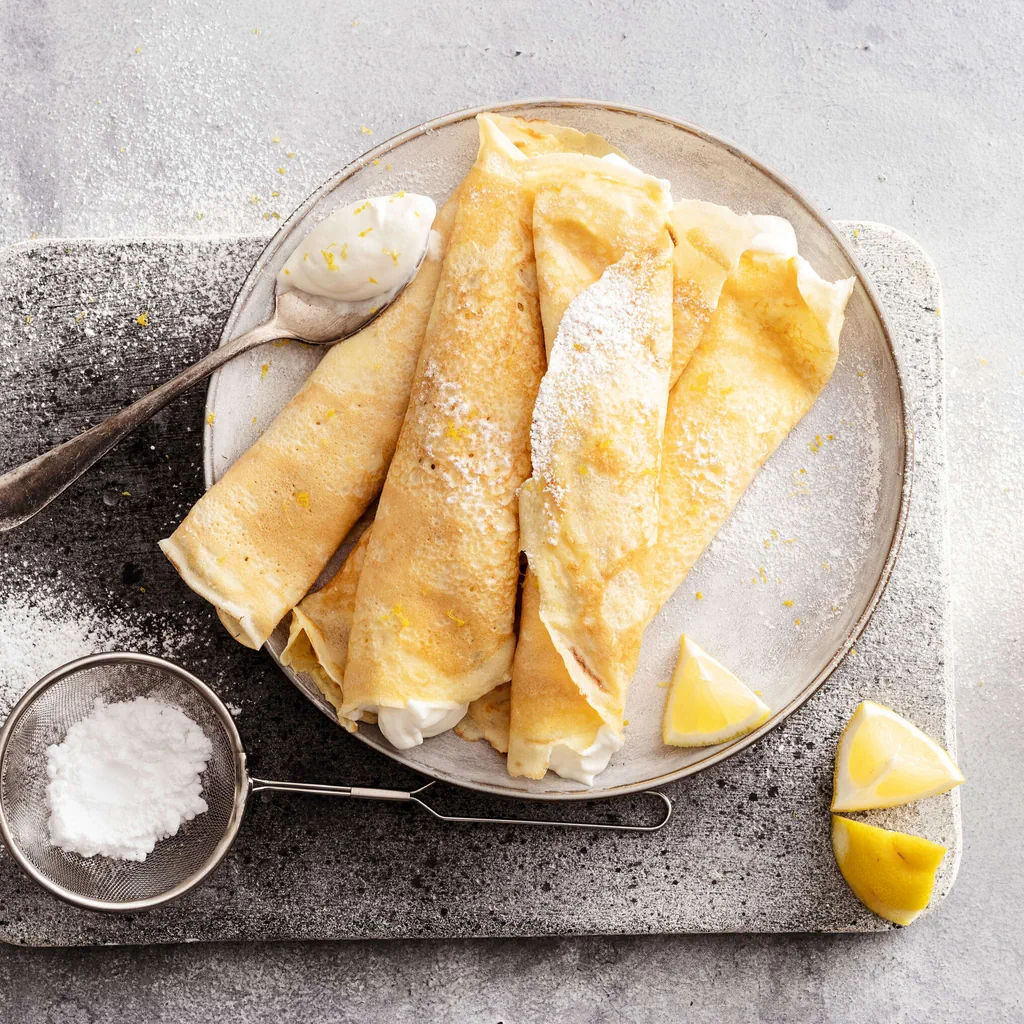 Crêpes con crema di limone e ricotta