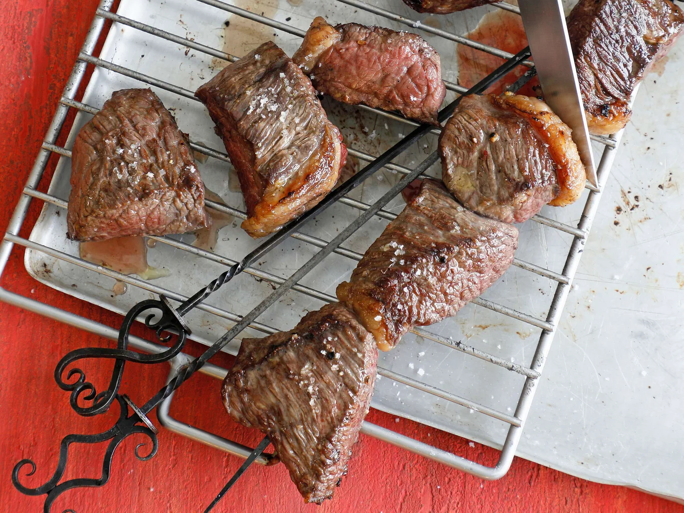 Brochette de romsteck avec avocat