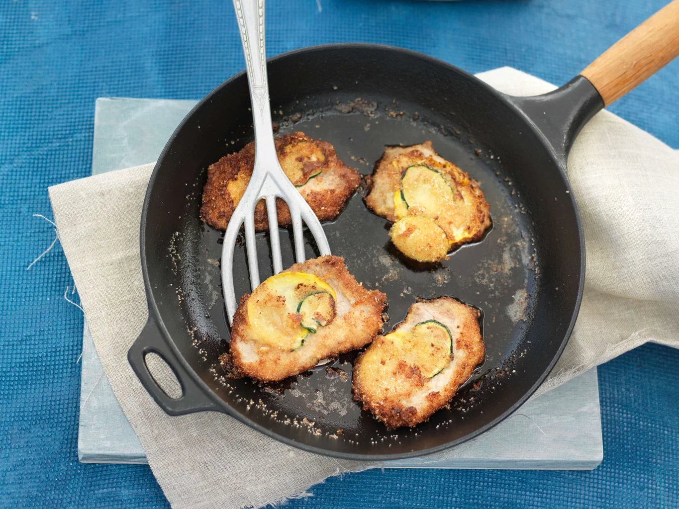 Kalbsschnitzel mit Zucchetti
