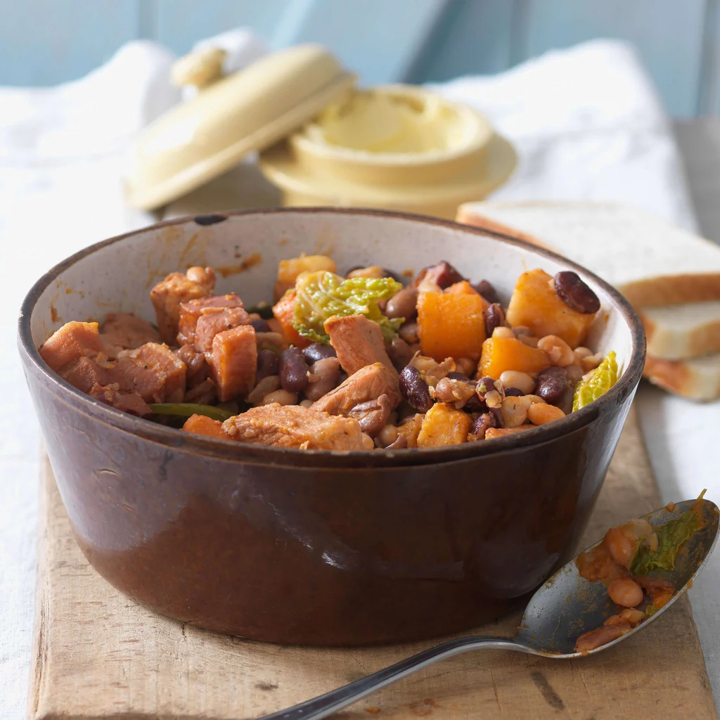 Spezzatino di maiale e fagioli