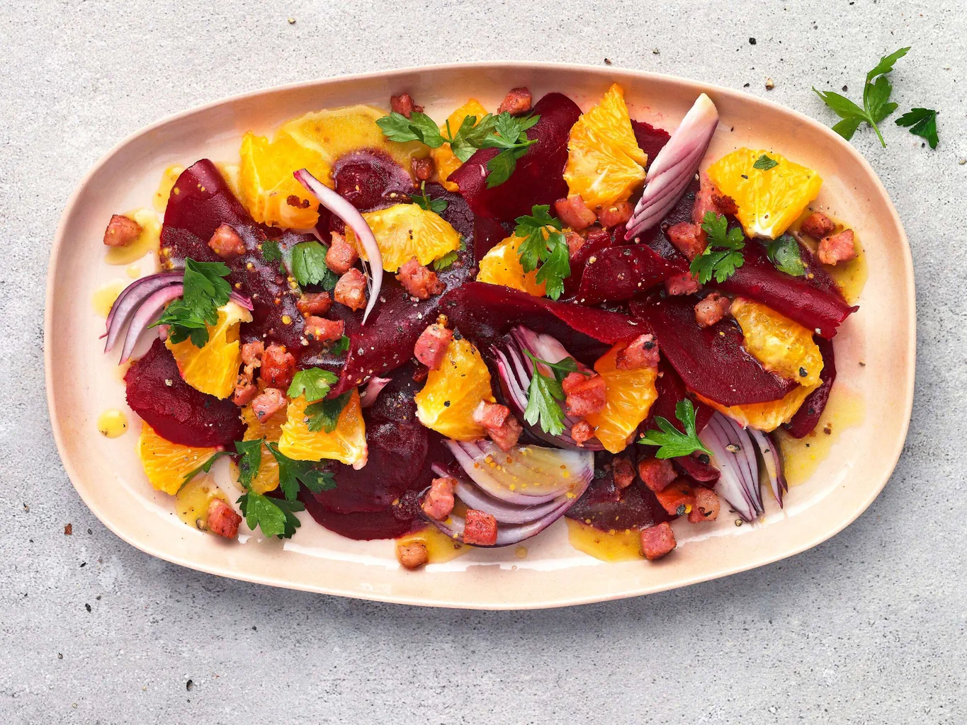 Salade de betterave rouge à l'orange