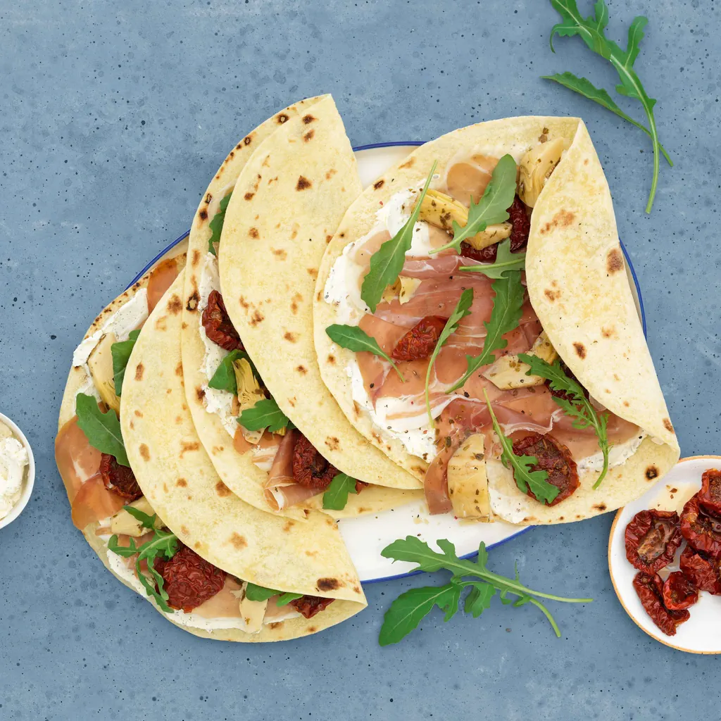 Piadina avec jambon cru
