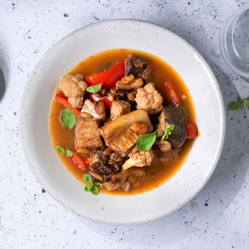 Zuppa di baccalà in agrodolce