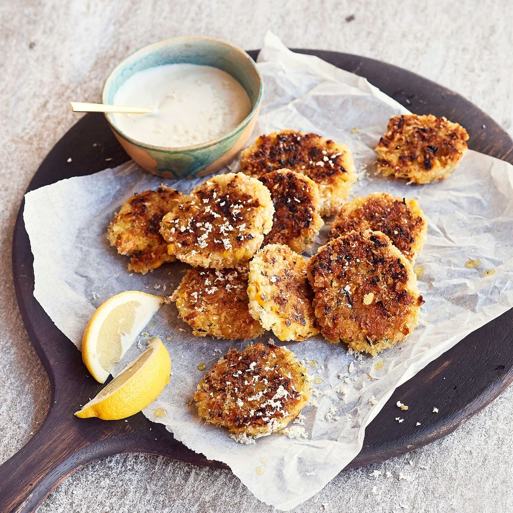 Gemüse-Fritters mit Meerrettich