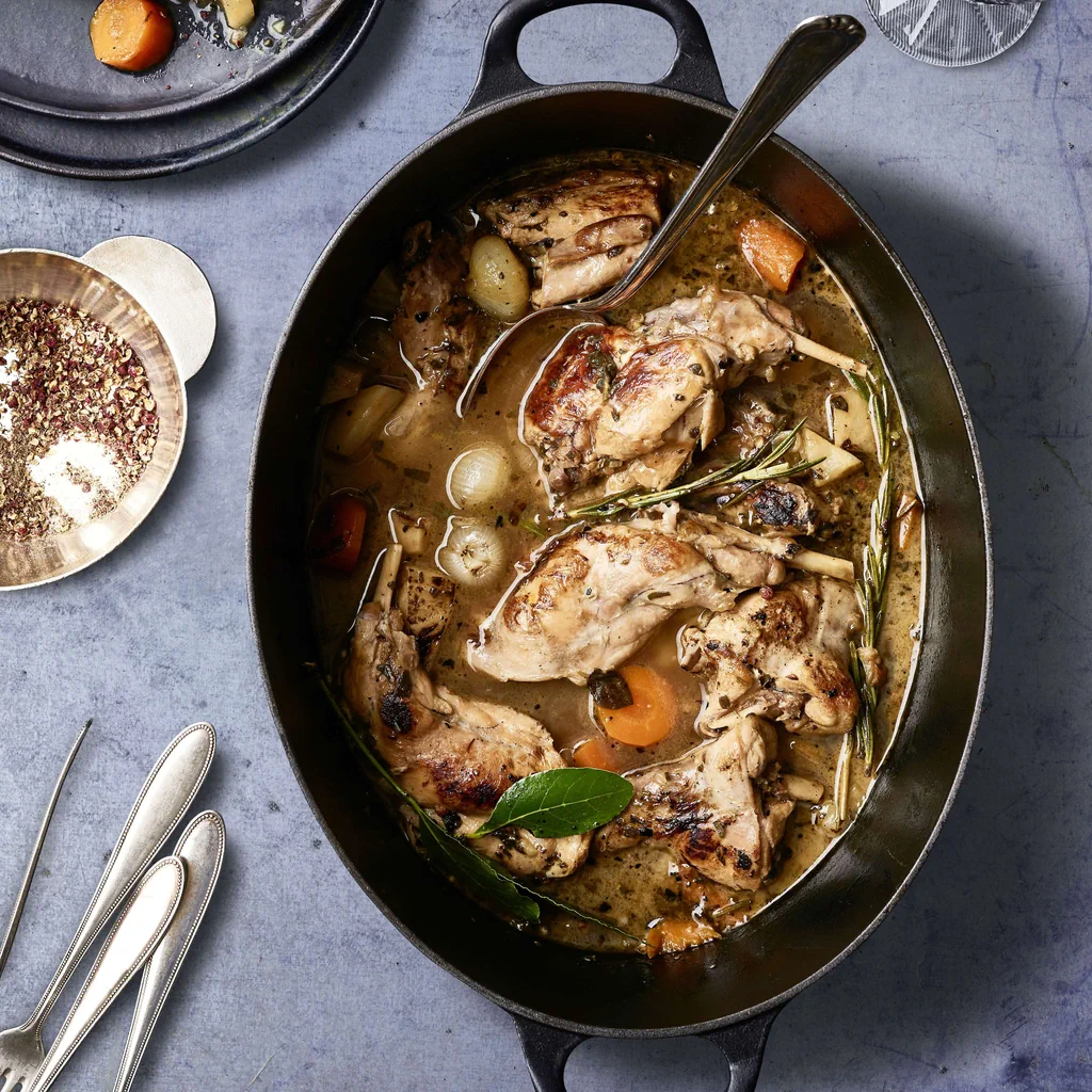 Kaninchen in Weisswein mit Honig