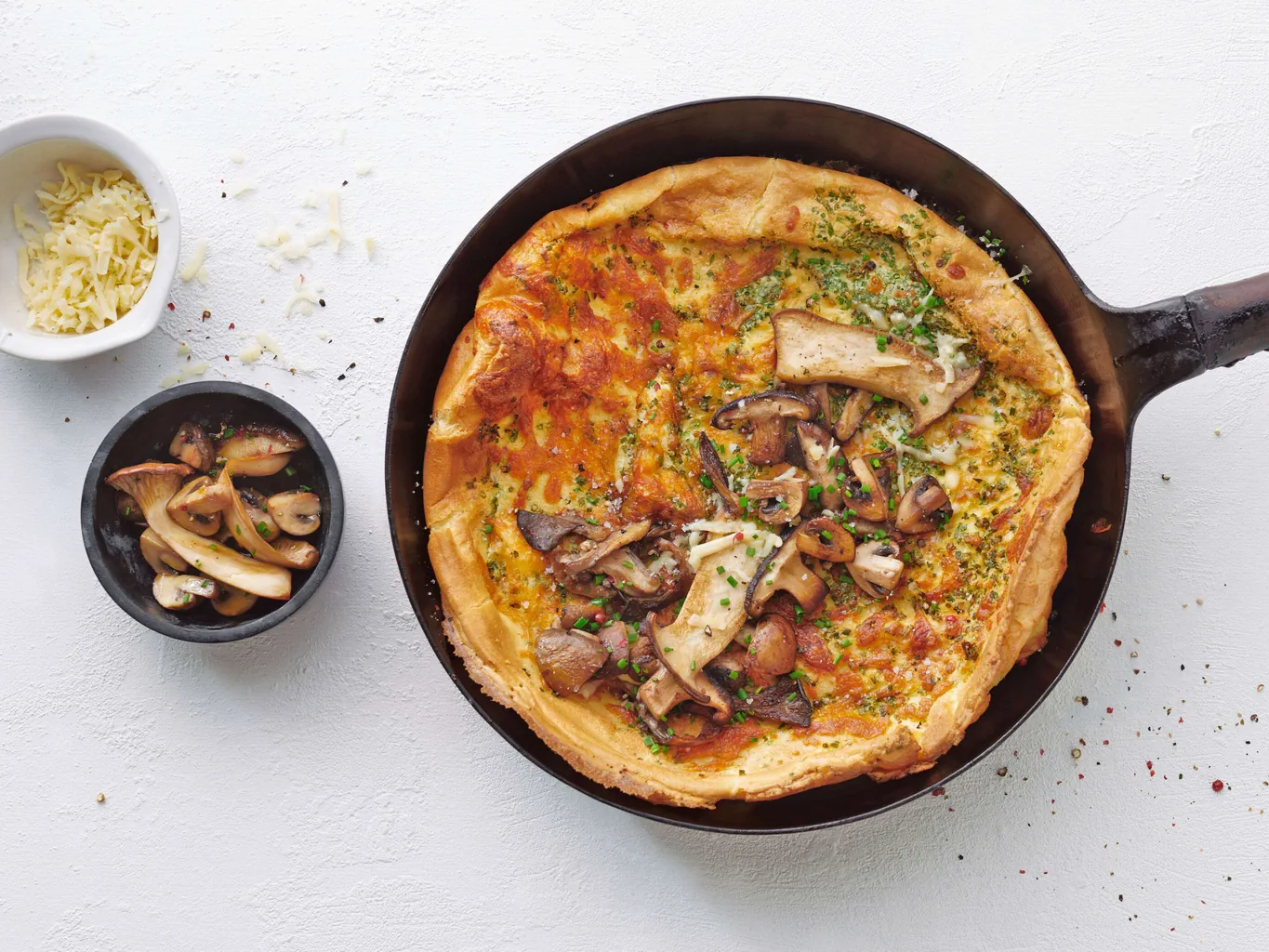 Crêpe au four aux champignons