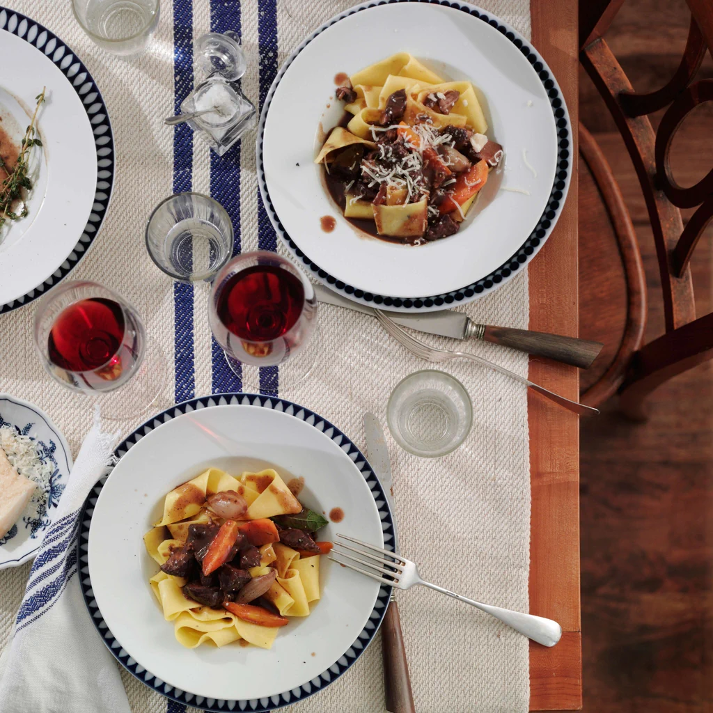 Rindsragout auf Pappardelle