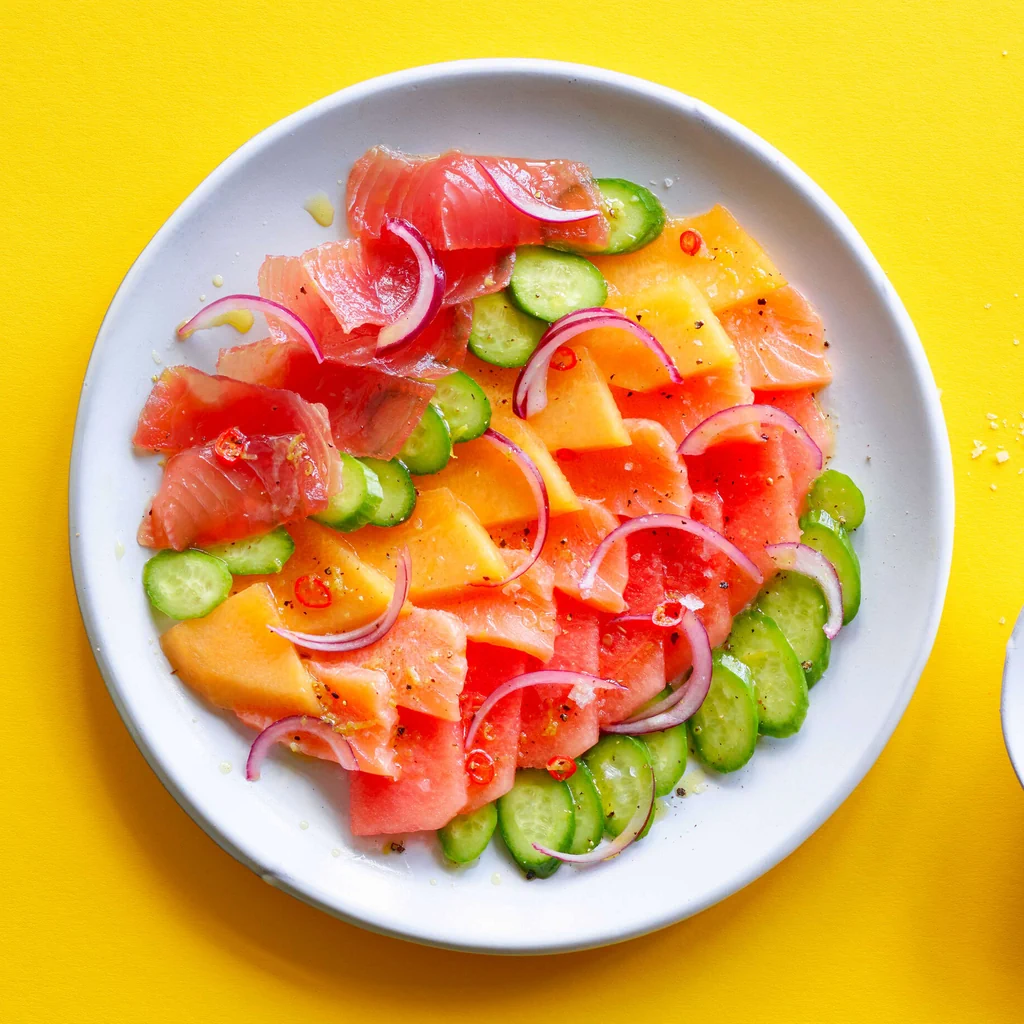 Sashimi con melone
