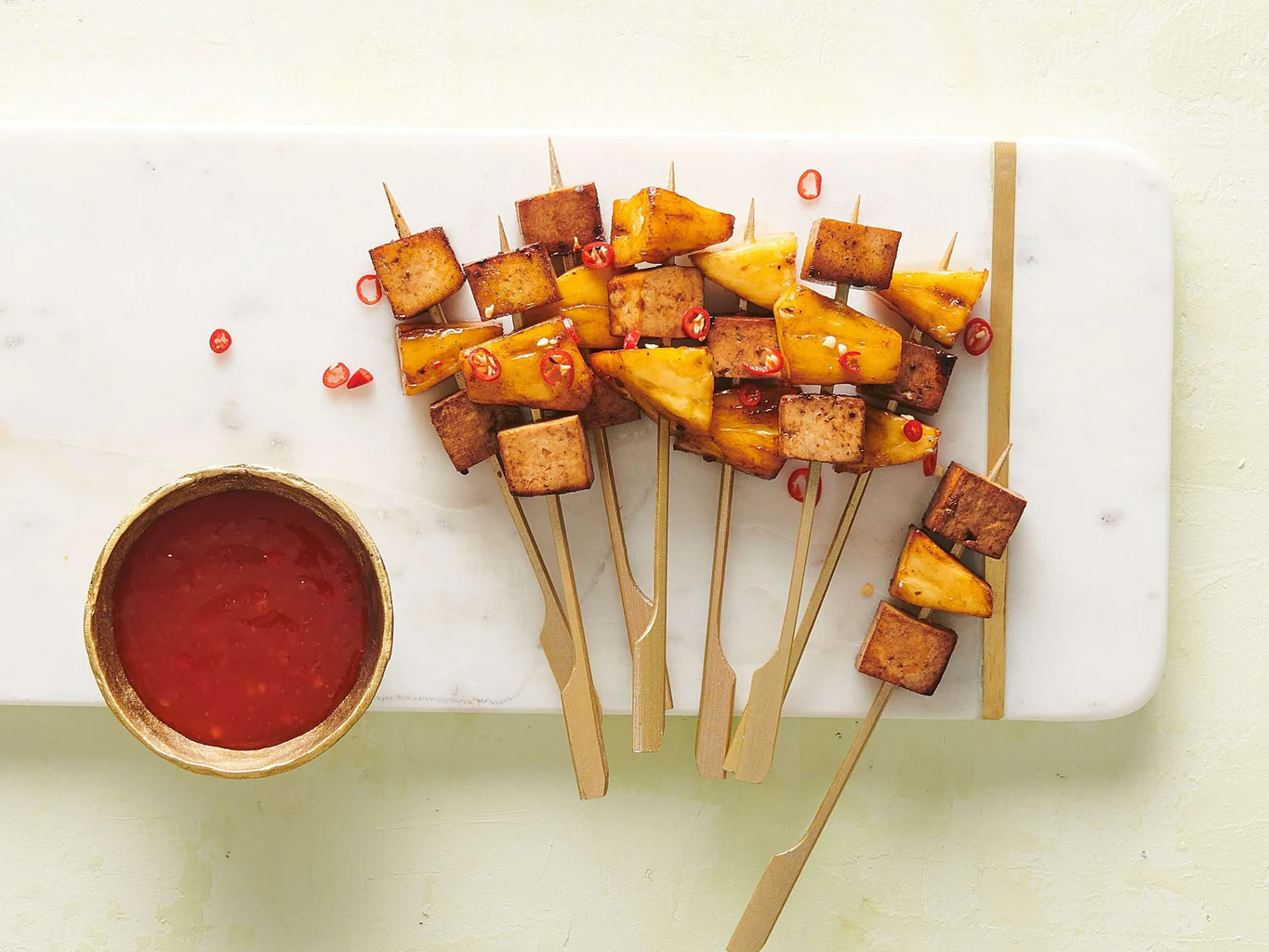 Ananas-Tofu-Spiesschen