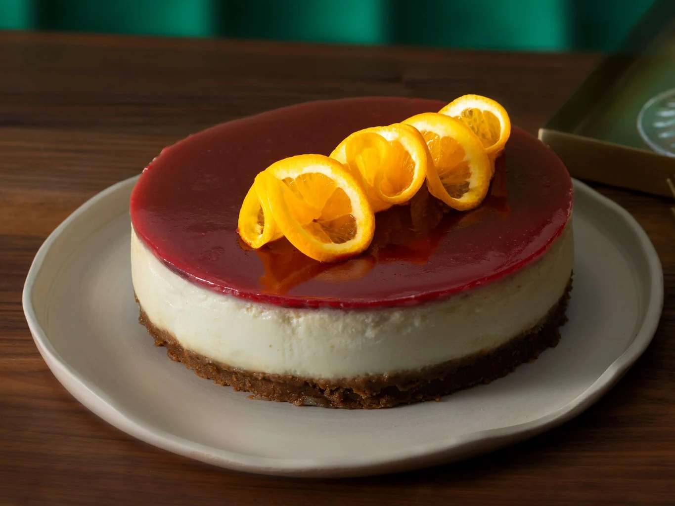 Tourte à la panna cotta et aux airelles