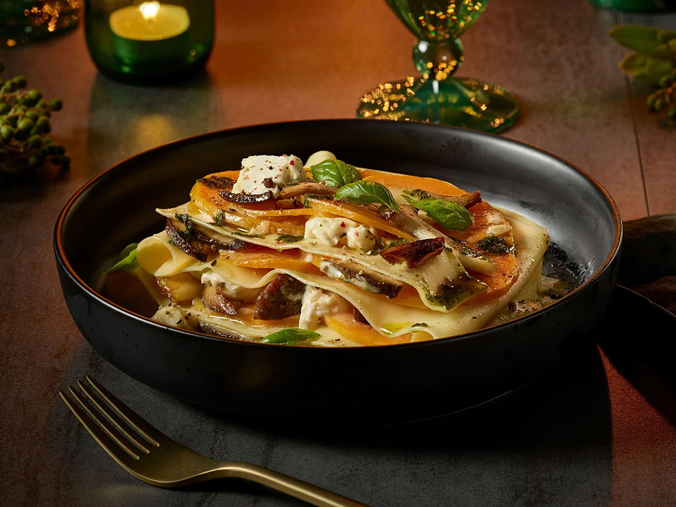 Lasagne ouverte à la courge