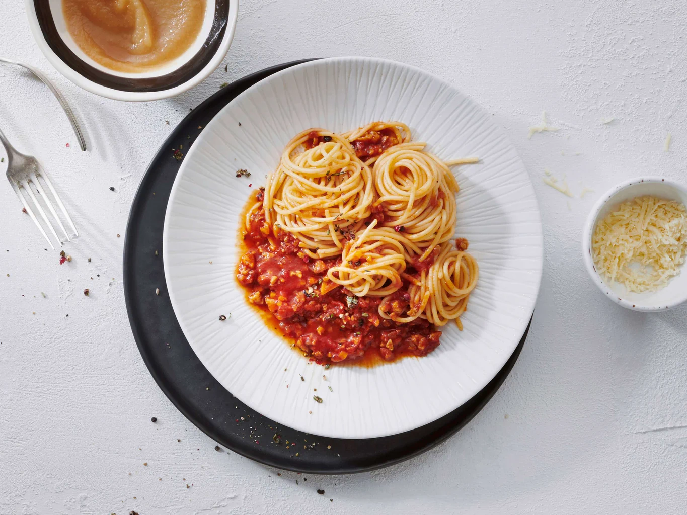 Spaghetti con bolognese vegana
