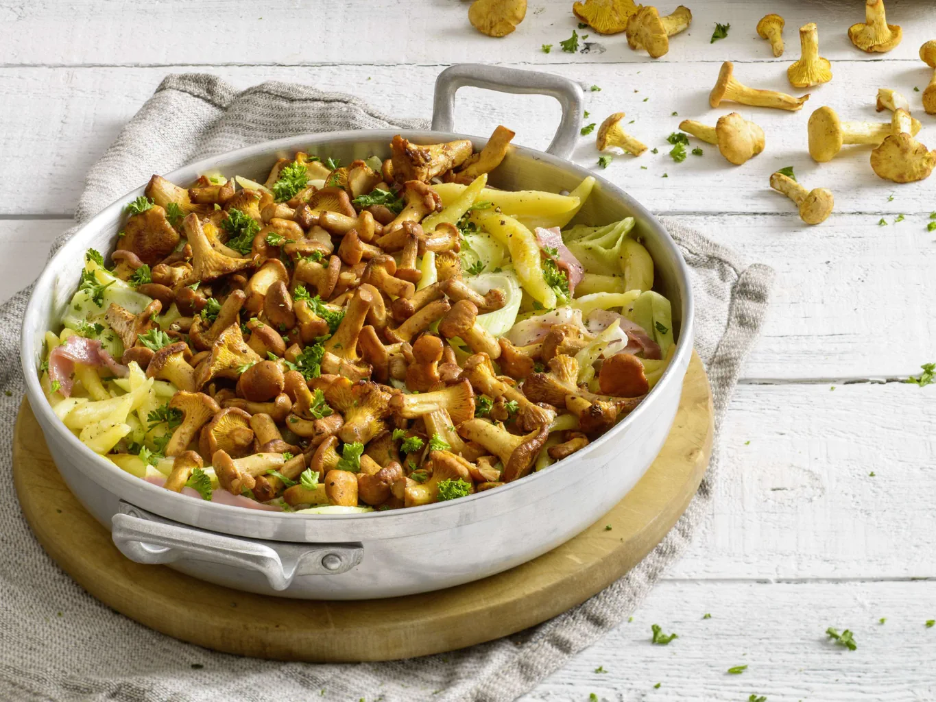 Poêlée de chanterelles avec poireau