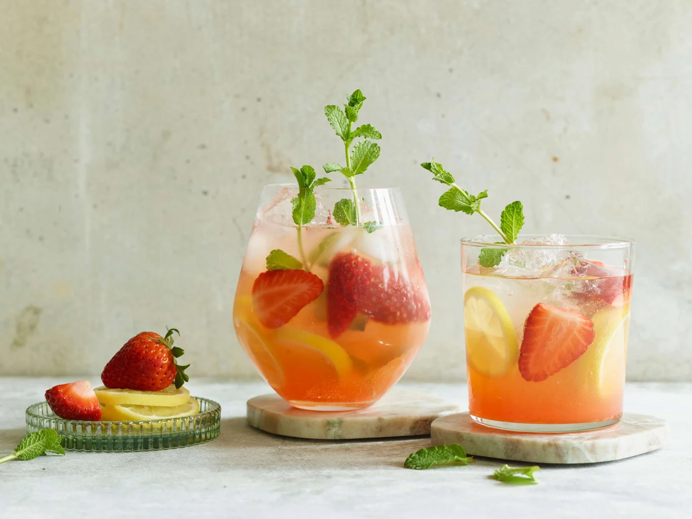 Erdbeer-Zitrone-Honig-Limonade