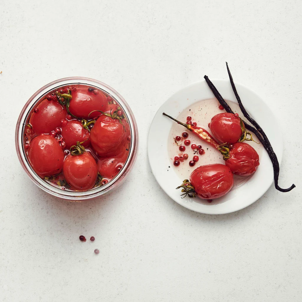 Tomates à la vanille à l'aigre-doux