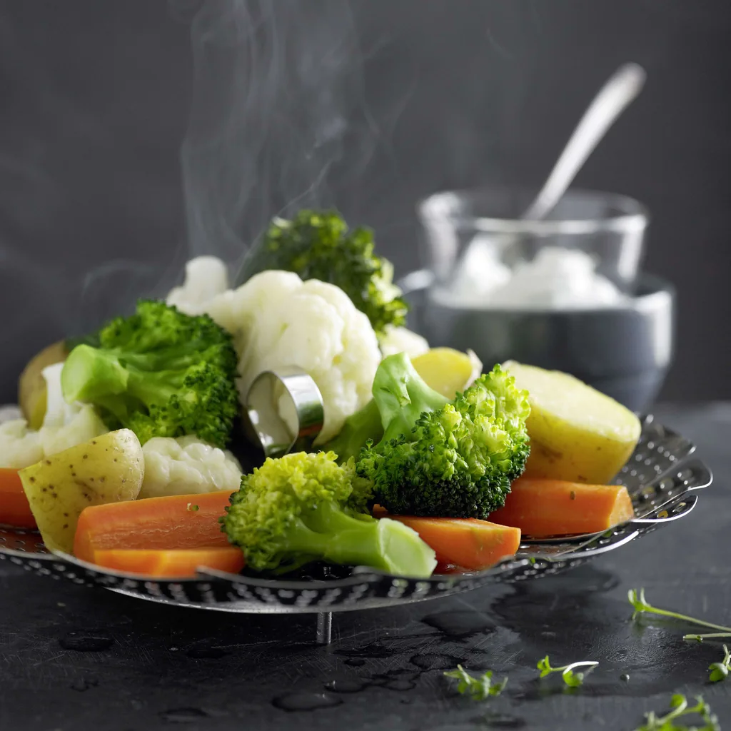 Bouquet de légumes et séré au cresson