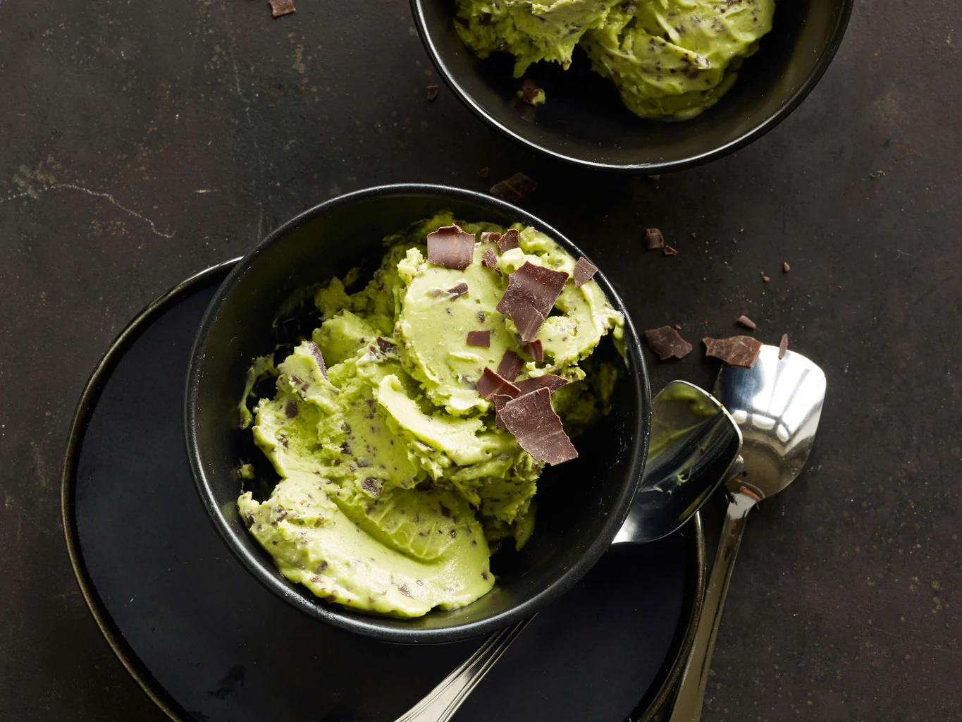 Avocadoglace mit Schokolade