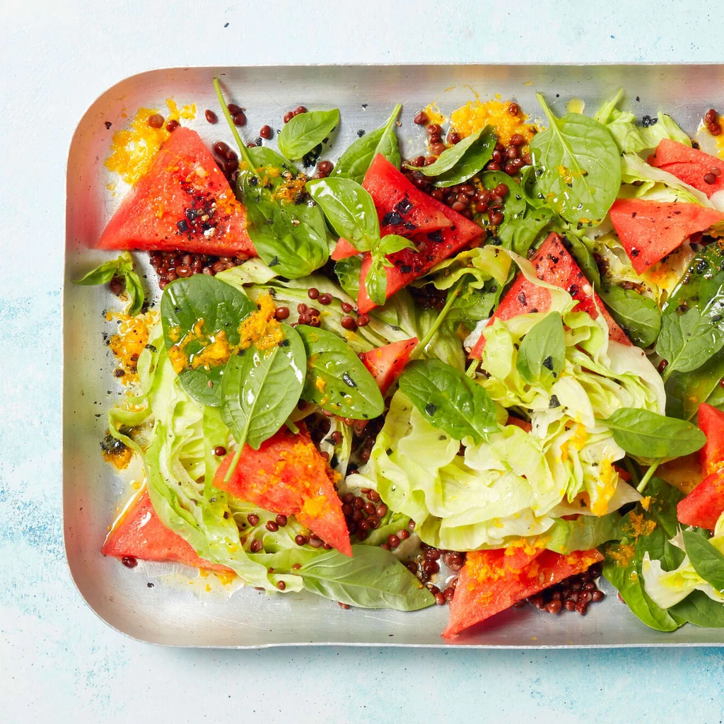 Eisbergsalat mit Wassermelone