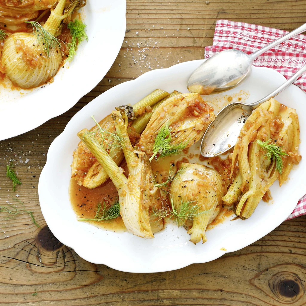 Fenouil au vin blanc et au safran