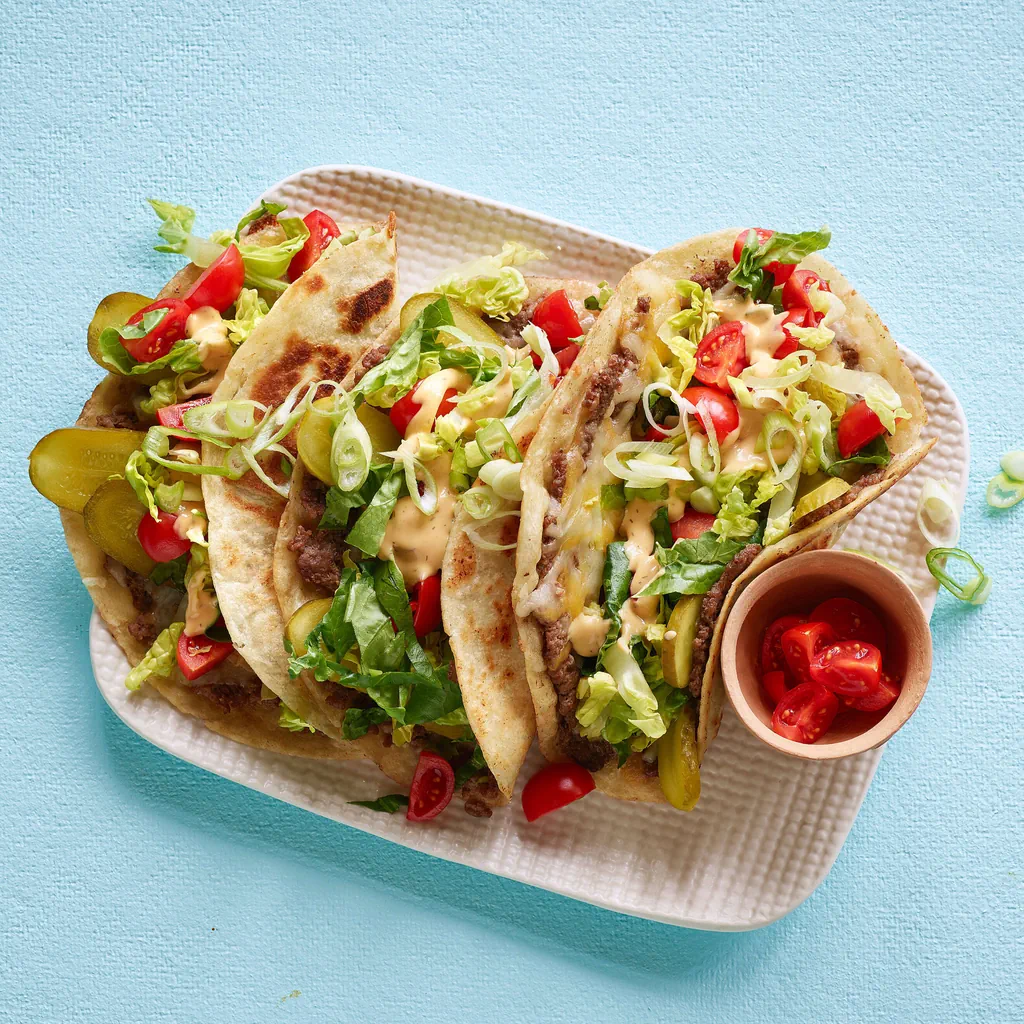 Tacos di cheeseburger