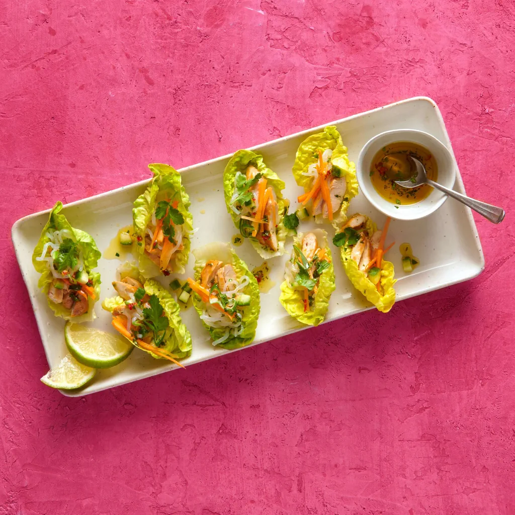Lattichblätter Bánh-mì-Style