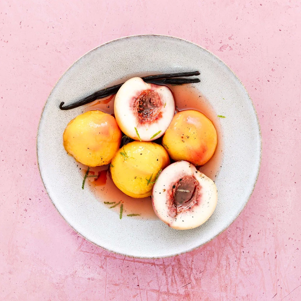 Pfirsich im Vanille-Rosé-Sud