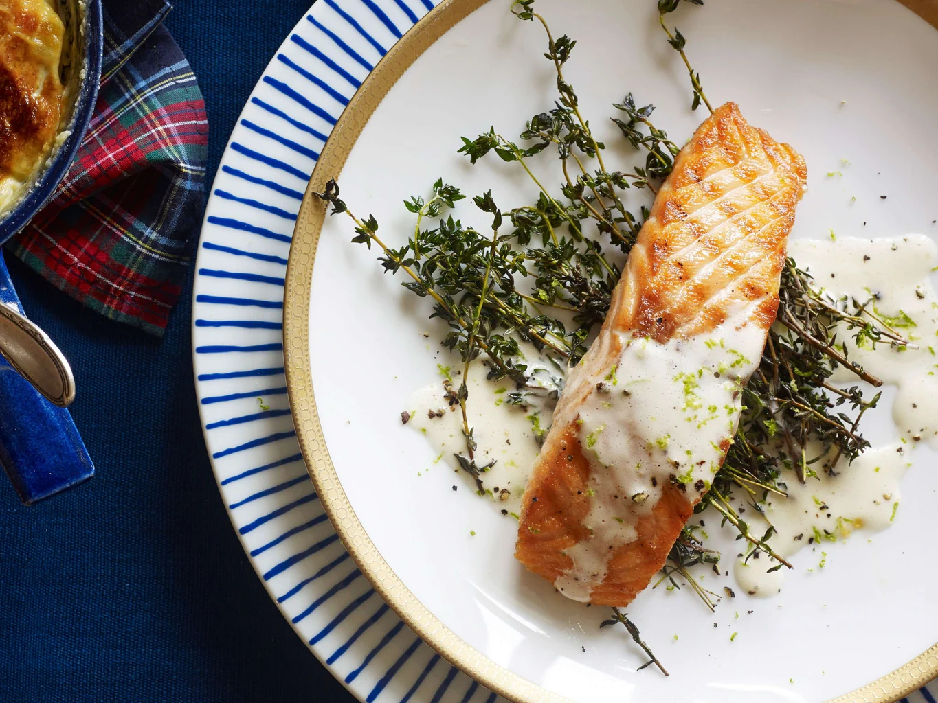 Lachs mit Tellicherry-Limetten-Sauce