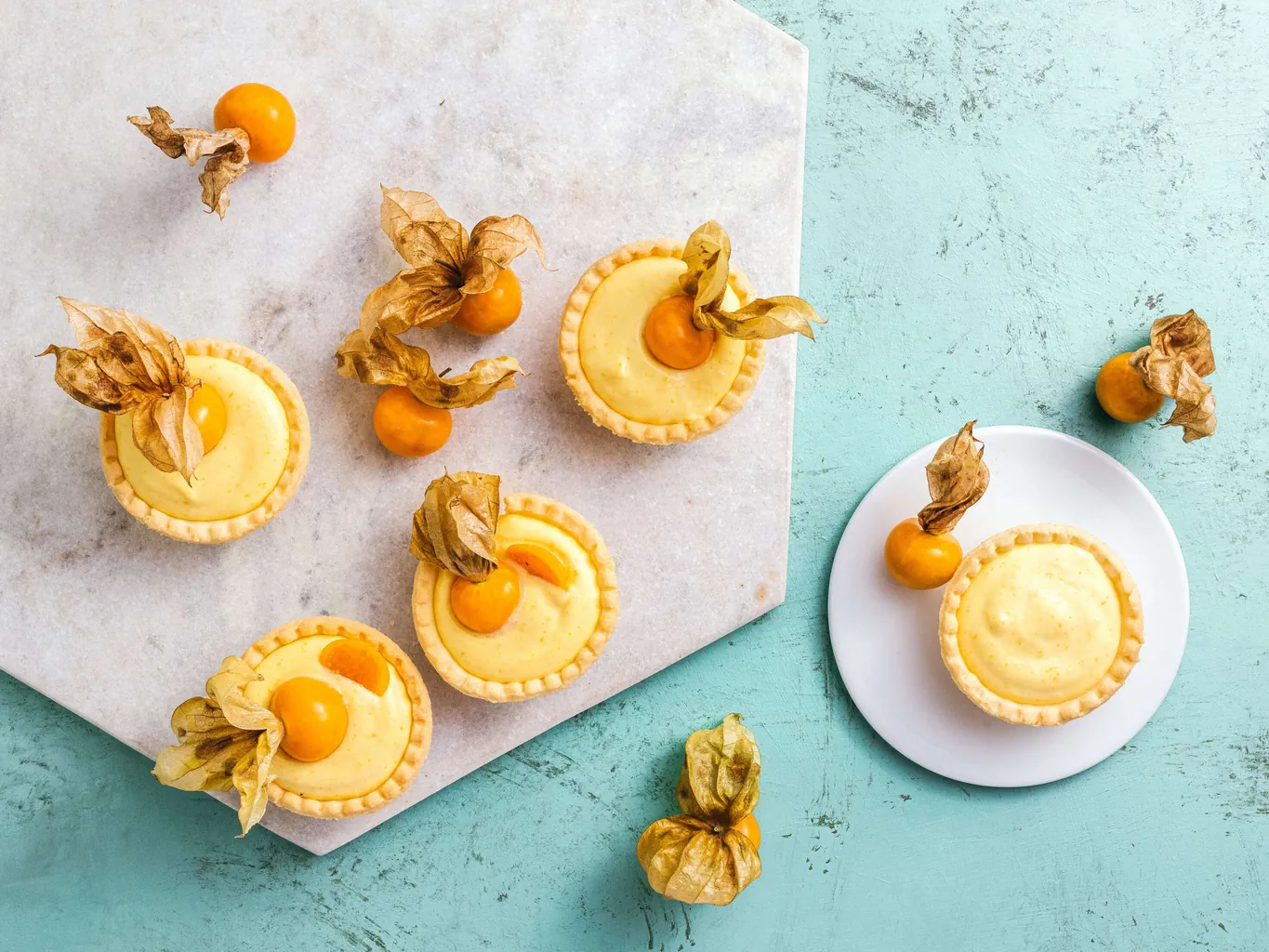 Orangen-Curd-Tartelettes