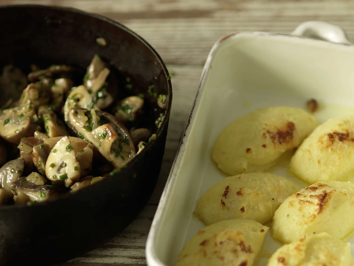 Gnocchi di semolino ai funghi