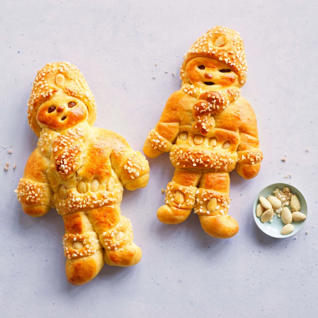 Bonshommes en pâte avec amandes