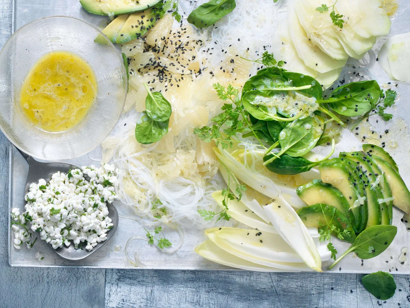 Salade d’endives avec cottage cheese