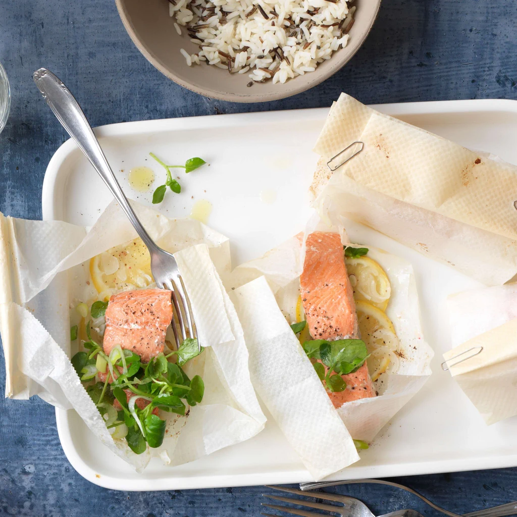 Zitronenlachs mit Brunnenkresse
