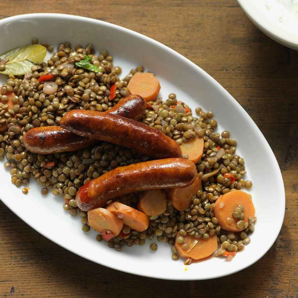 Linseneintopf mit Merguez
