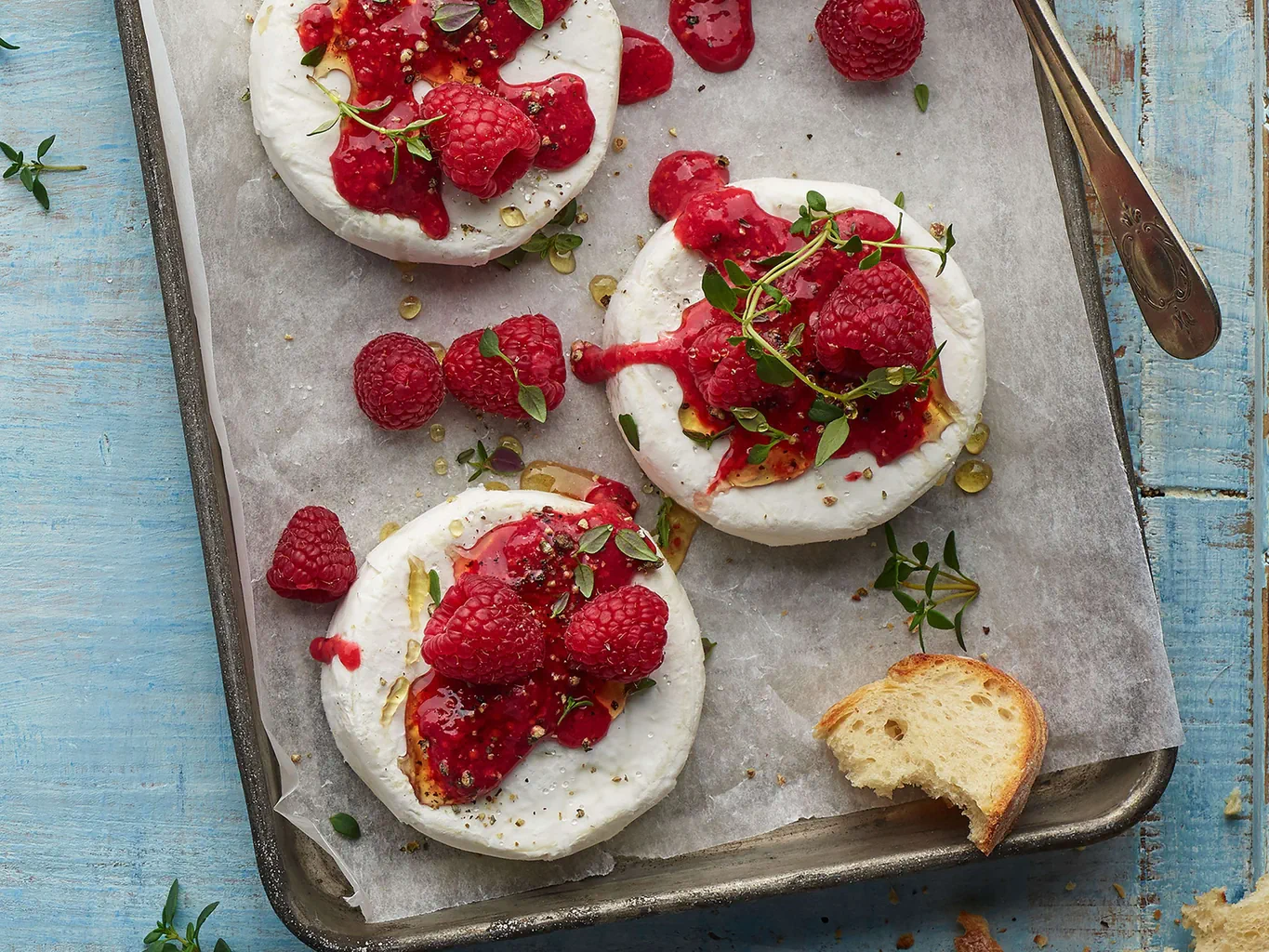 Tomme con chutney di lamponi