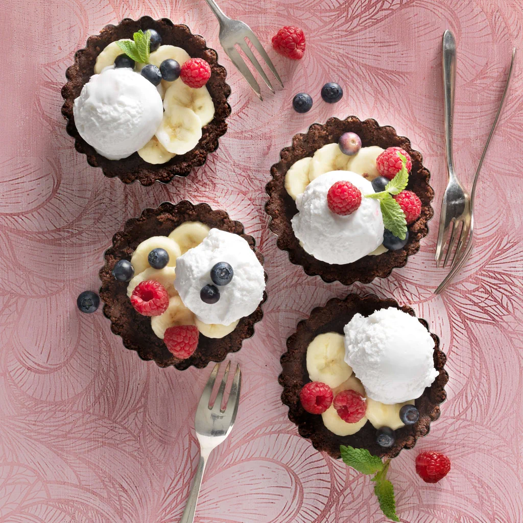 Schoko-Tartelettes mit Glace