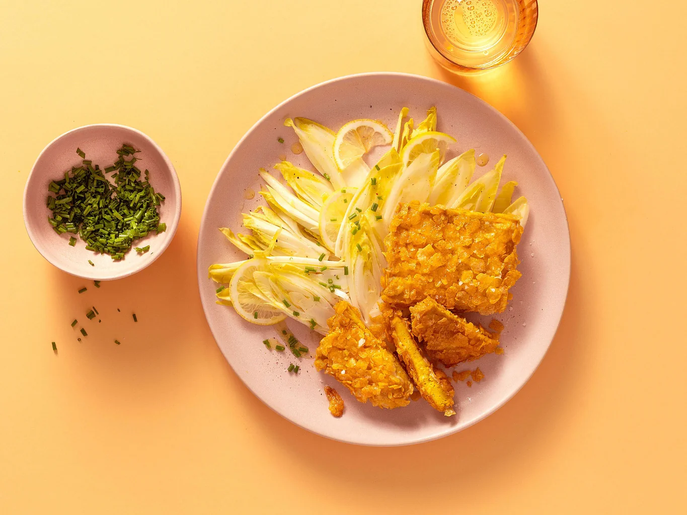 Tofu croccante su indivia belga