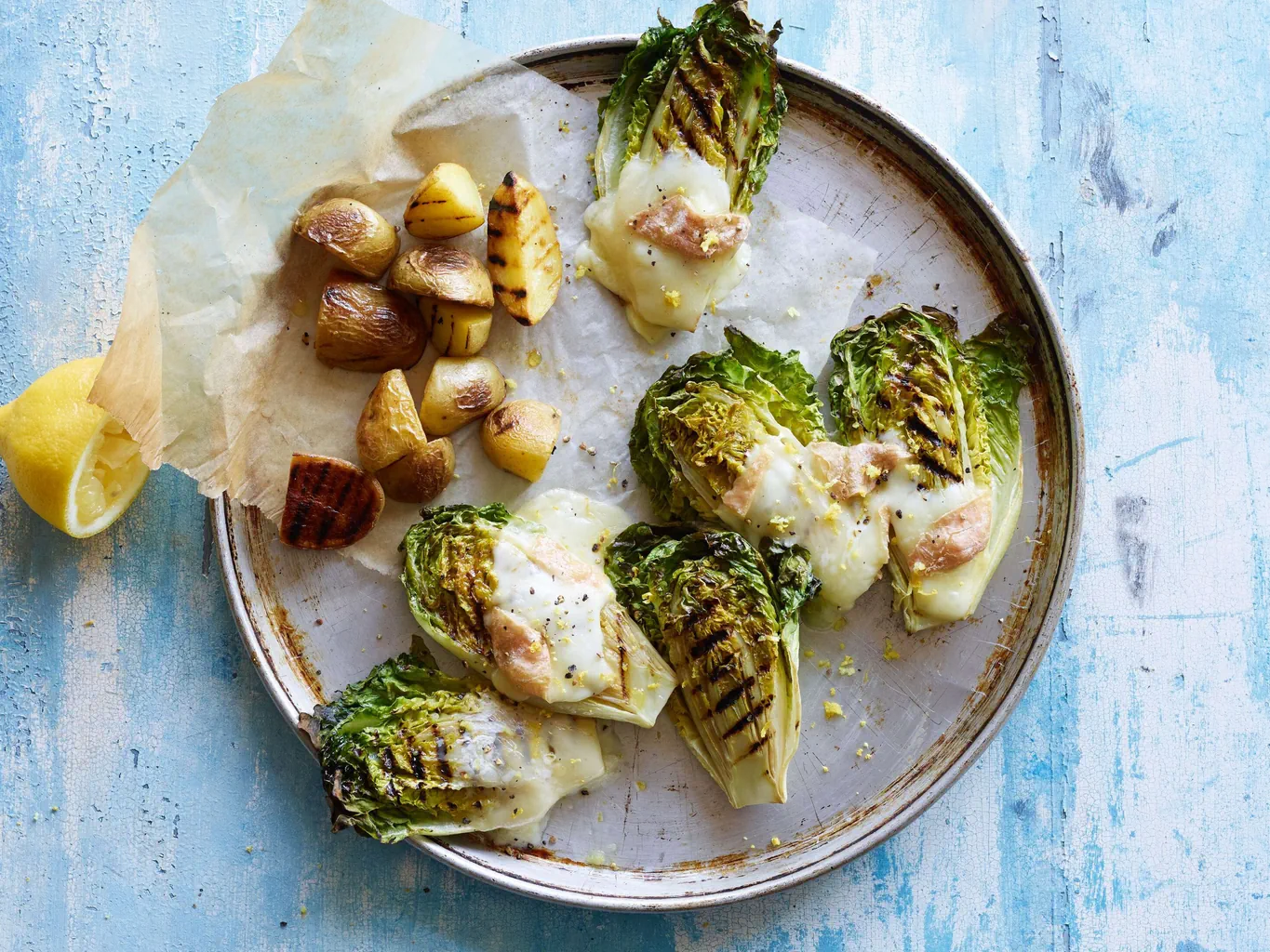 Mini lattuga romana con taleggio
