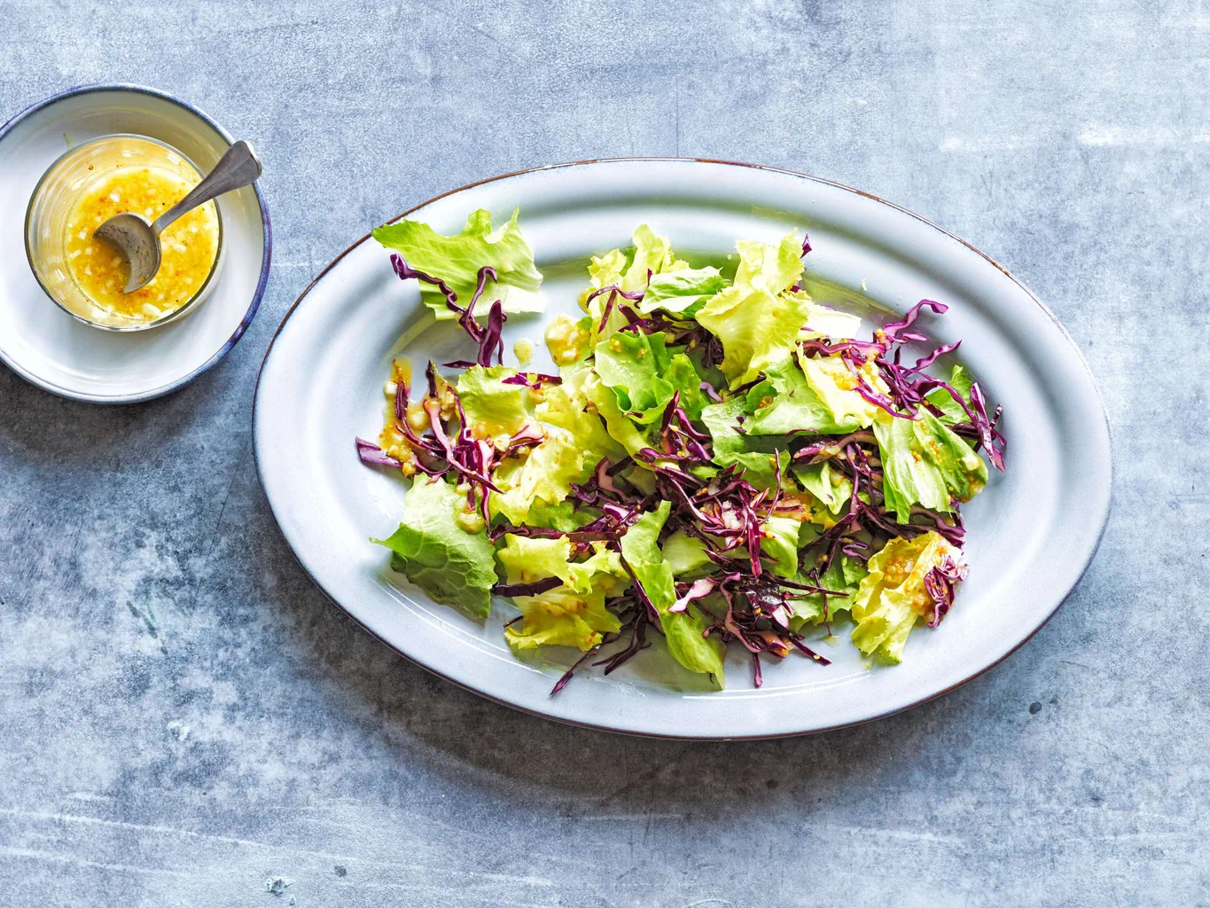 Salade à la sauce moutarde au miel