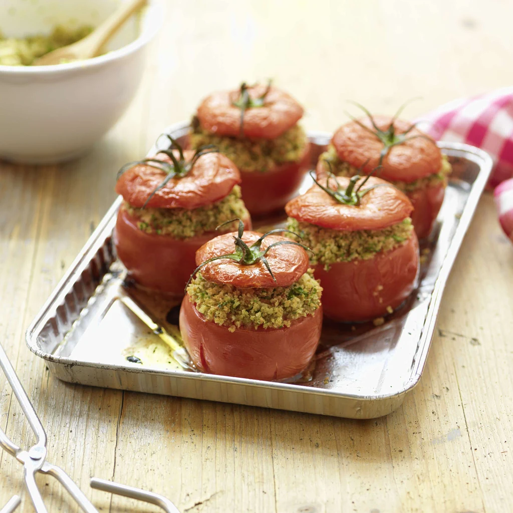 Pomodori ripieni di panatura alle olive