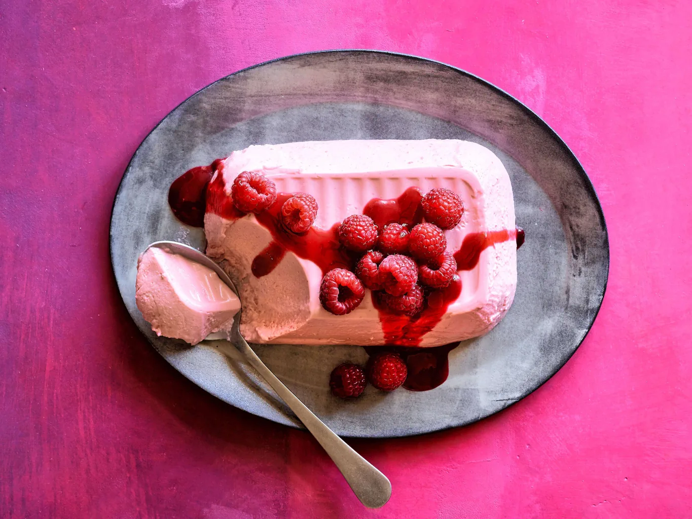 Pudding aux framboises