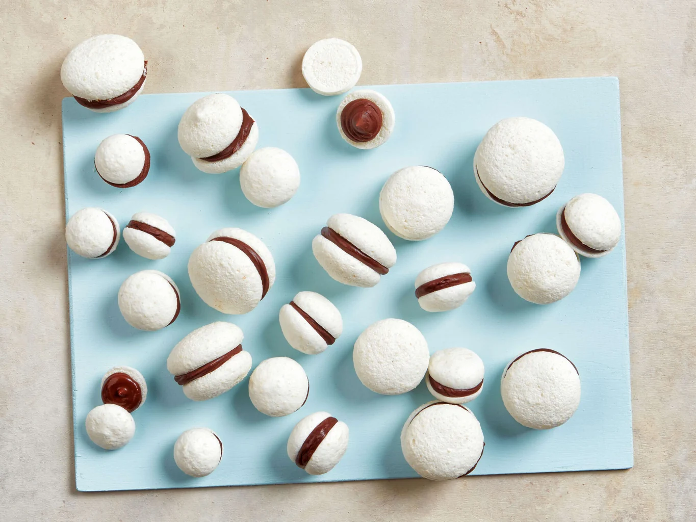 Macarons végans au chocolat