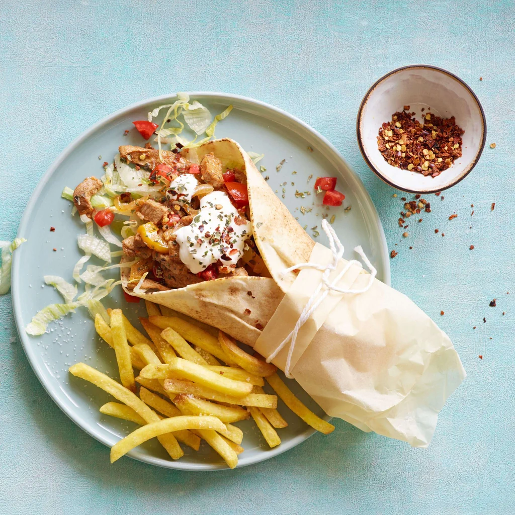 Gyros avec cou de porc