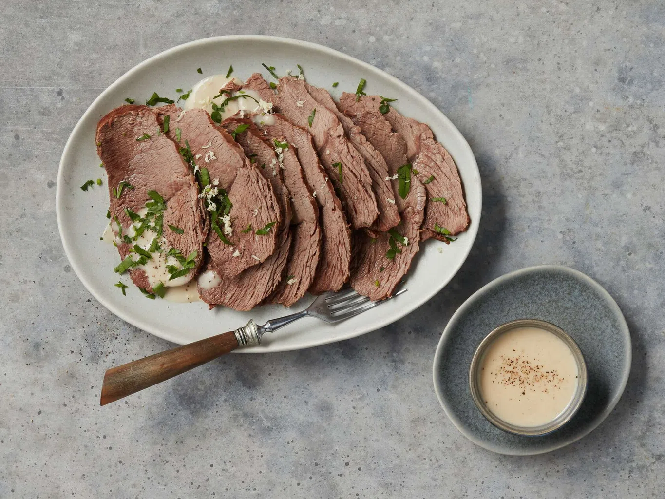 Siedfleisch an Meerrettichsauce