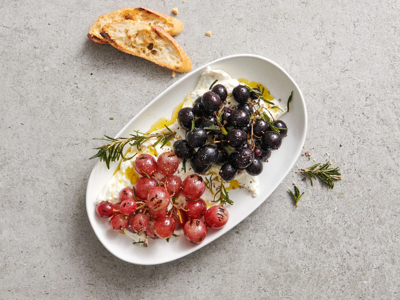 Burrata e uva