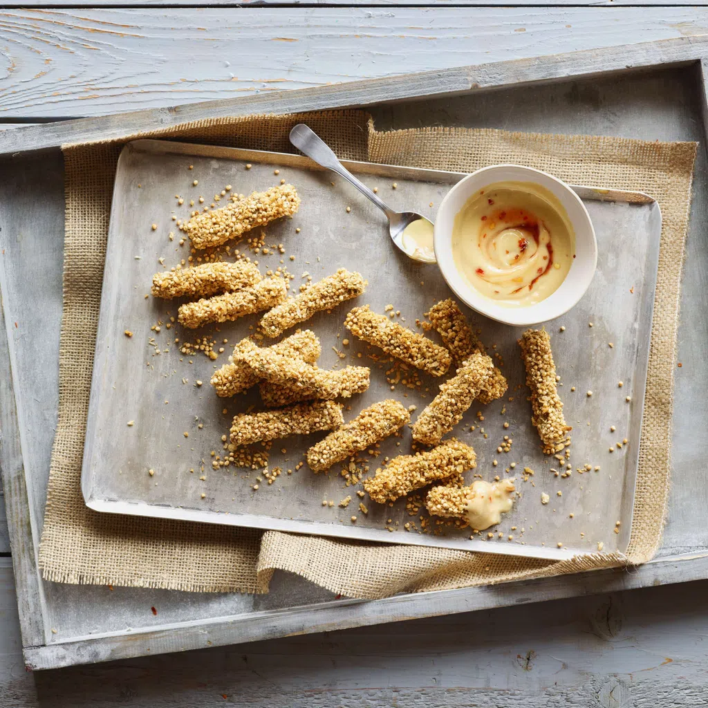Tofu-Sticks mit Mandeldip