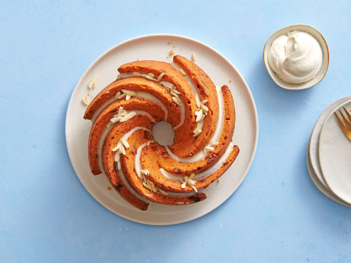 Mandelkuchen mit weisser Schokolade