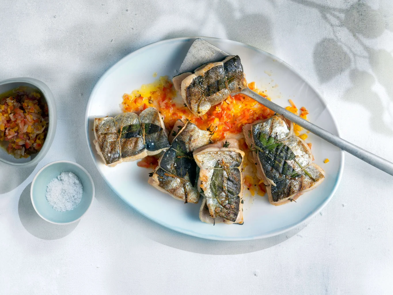 Forellenfilets mit Gemüse-Vinaigrette