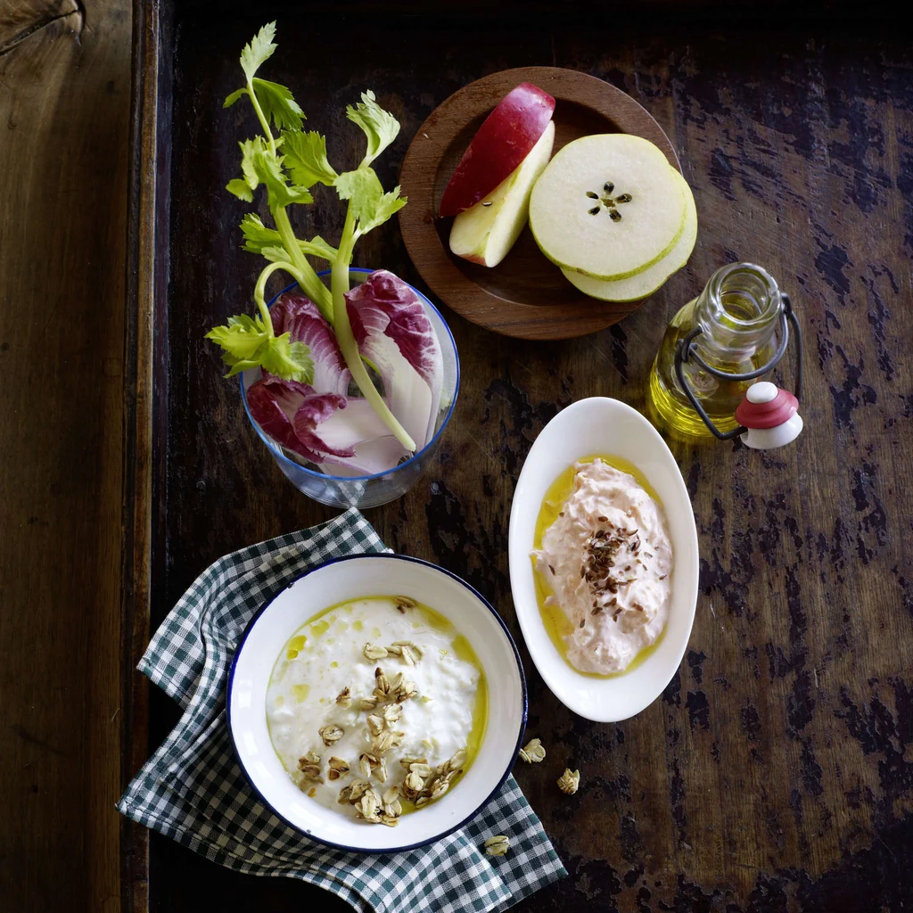Süsser und pikanter Quark mit Leinöl