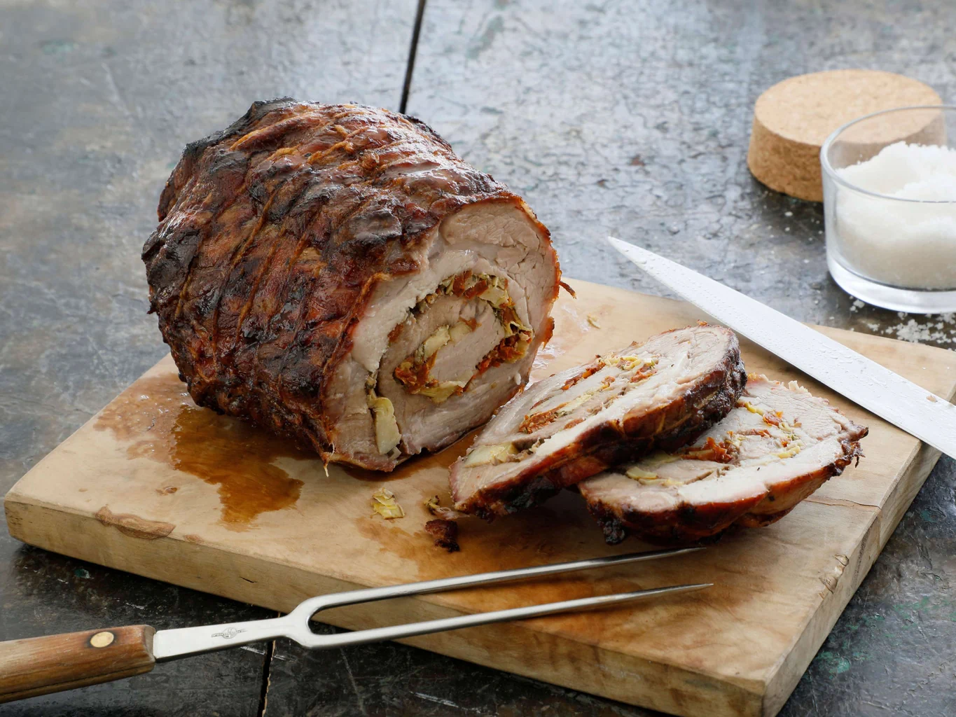 Rollbraten mit Antipasti-Füllung