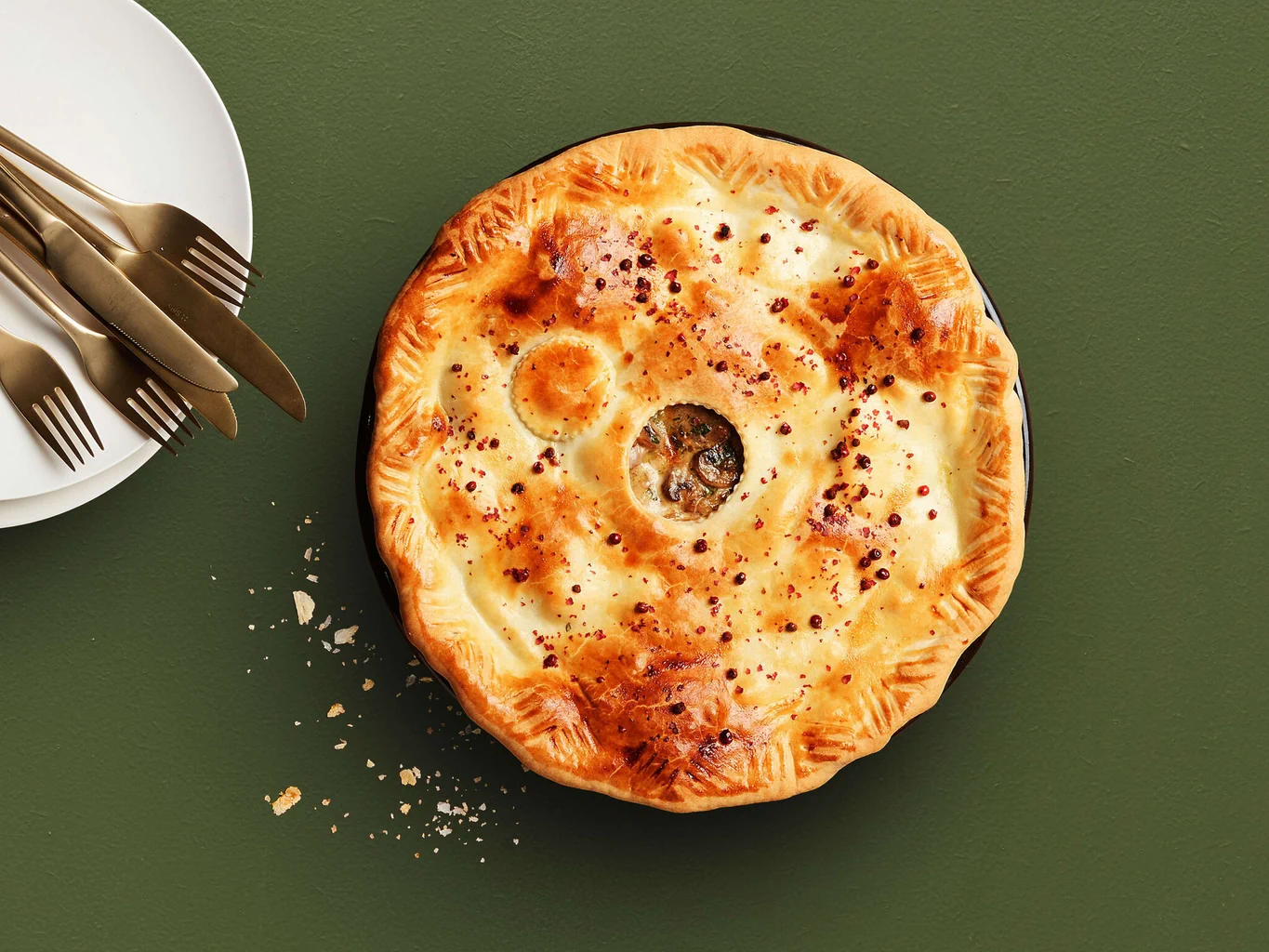 Schweinsfilet-Pie mit Champignons